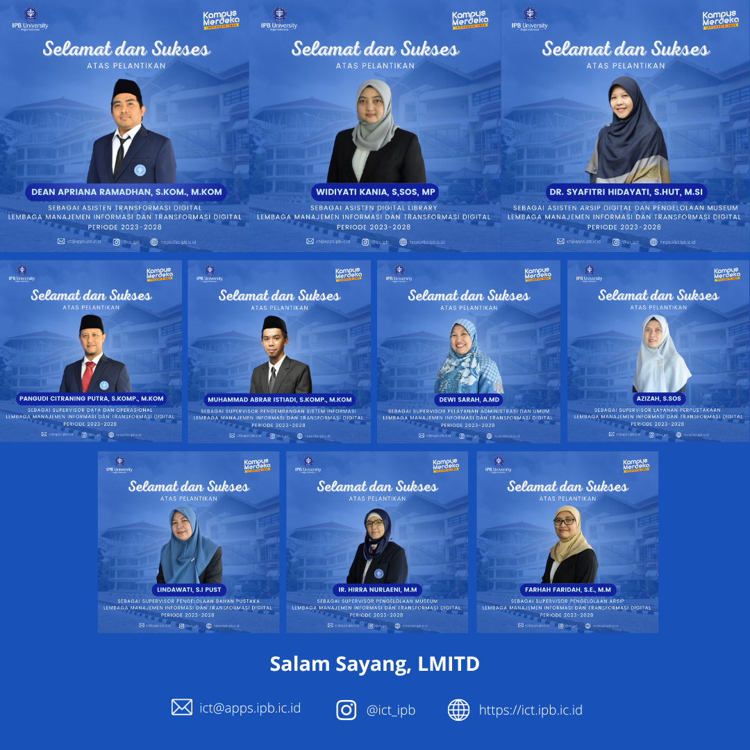 Pelantikan Asisten dan Supervisor LMITD IPB University1